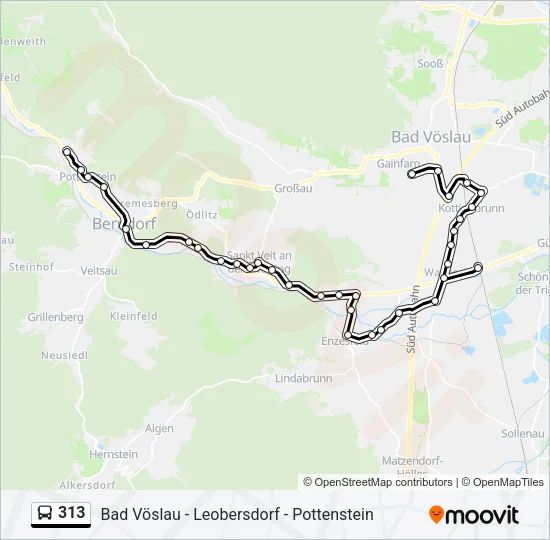 313 Bus Line Map