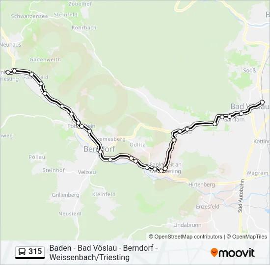 315 Bus Line Map