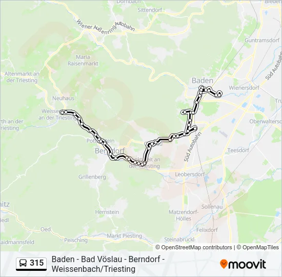 315 Bus Line Map