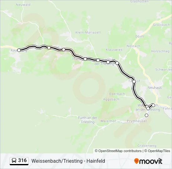 316 Bus Line Map