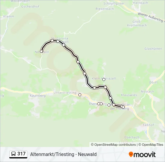 317 Bus Line Map