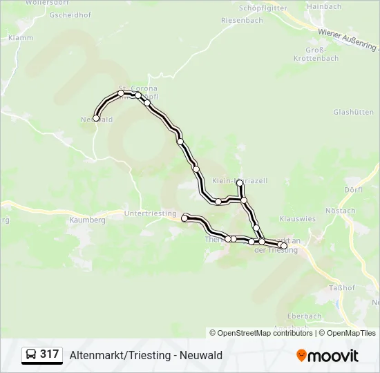317 Bus Line Map