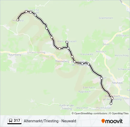 317 Bus Line Map