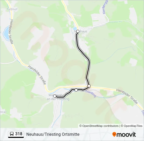 318 Bus Line Map