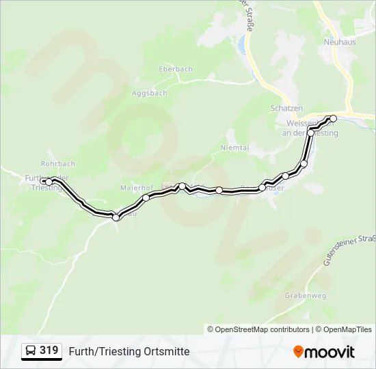 319 Bus Line Map