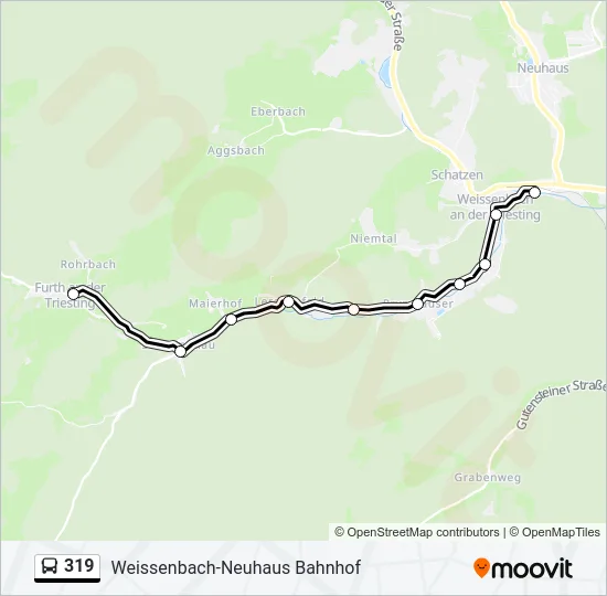 319 Bus Line Map