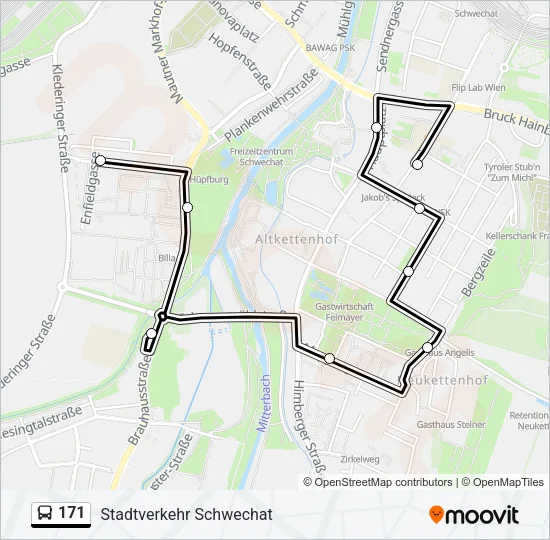 171 Bus Line Map