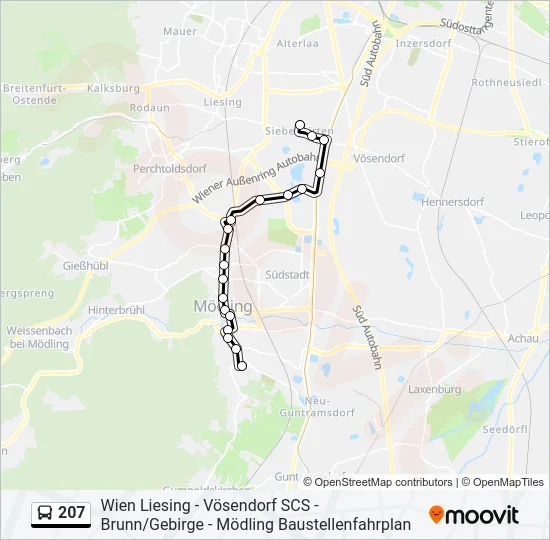 207 Bus Line Map