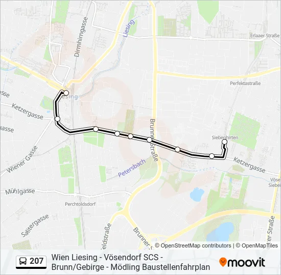 207 Bus Line Map