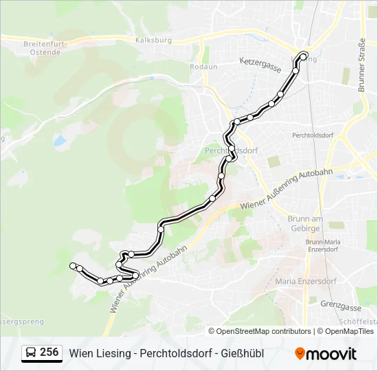 256 Bus Line Map