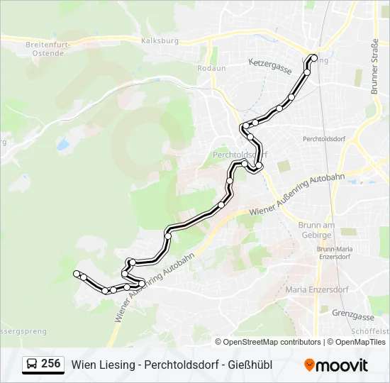 256 Bus Line Map