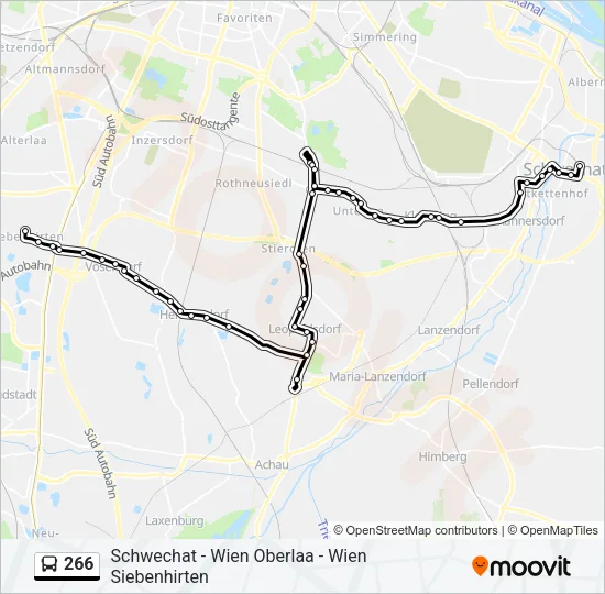 266 Bus Line Map