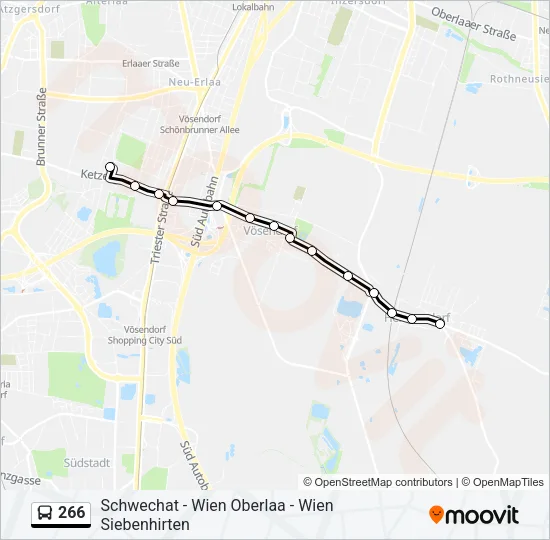 266 Bus Line Map