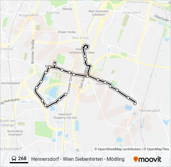 268 Bus Line Map