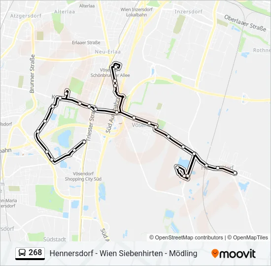 268 Bus Line Map