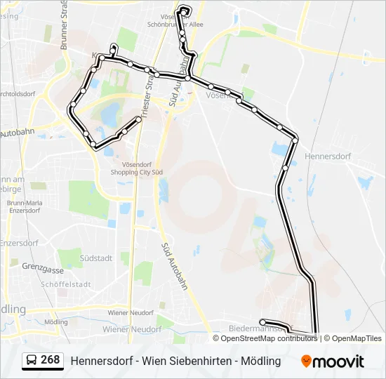 268 Bus Line Map