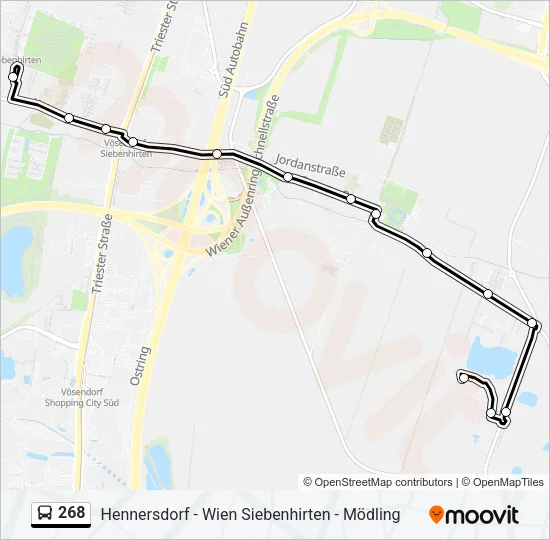 268 Bus Line Map