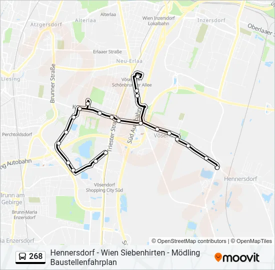 268 Bus Line Map