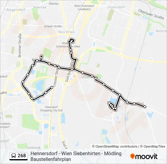 268 Bus Line Map