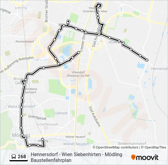 268 Bus Line Map