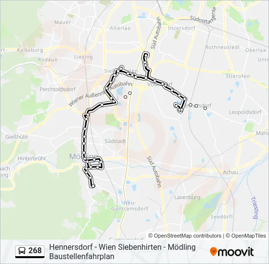 268 Bus Line Map