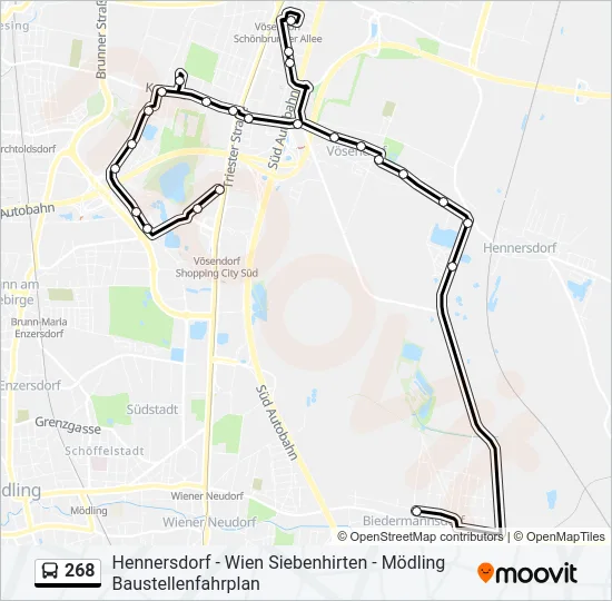 268 Bus Line Map