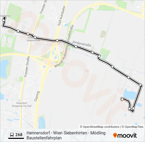268 Bus Line Map