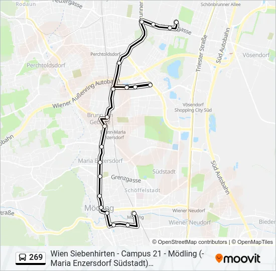 269 Bus Line Map