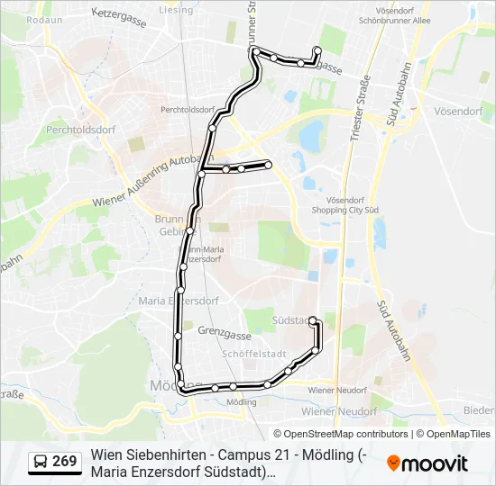 269 Bus Line Map