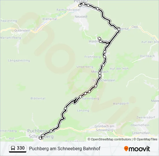 330 Bus Line Map