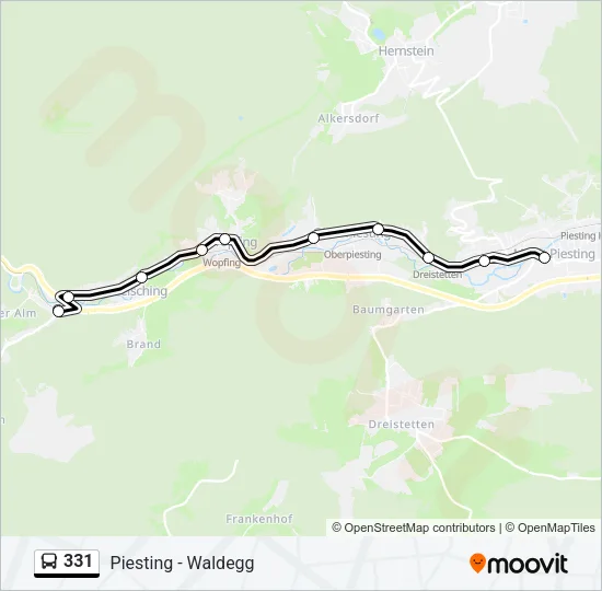 331 Bus Line Map