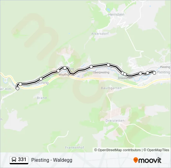 331 Bus Line Map