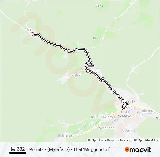 332 Bus Line Map