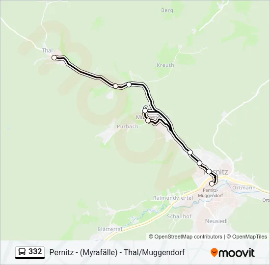 332 Bus Line Map