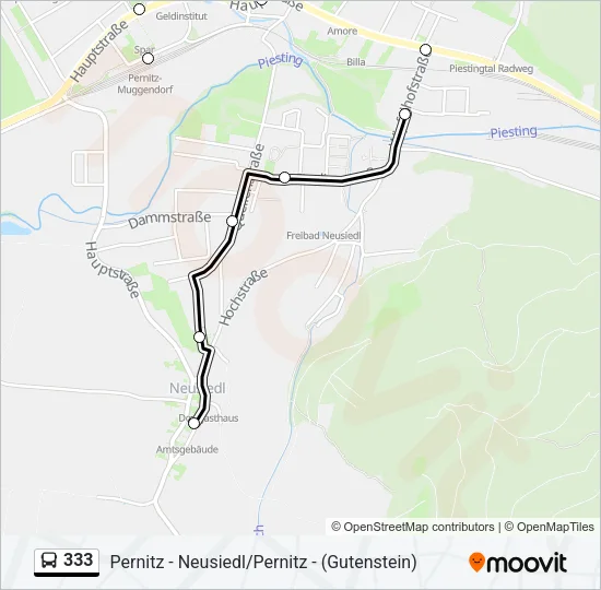 333 Bus Line Map
