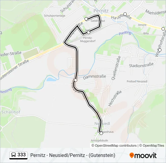 333 Bus Line Map