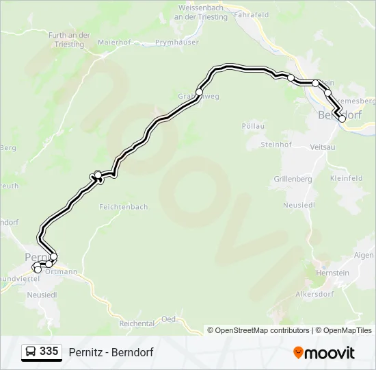 335 Bus Line Map