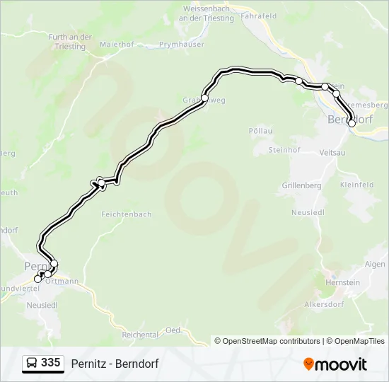 335 Bus Line Map
