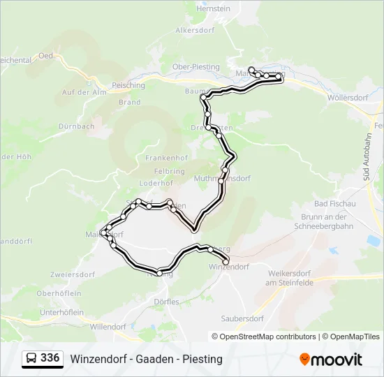 336 Bus Line Map