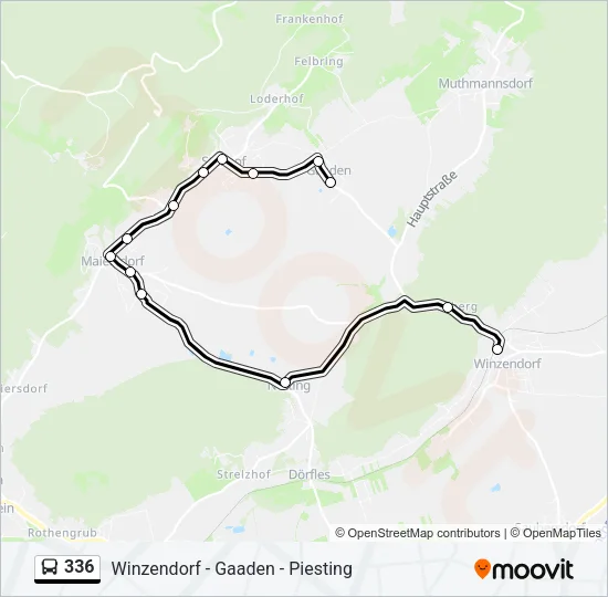 336 Bus Line Map