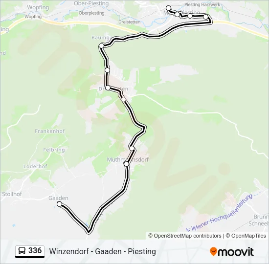 336 Bus Line Map