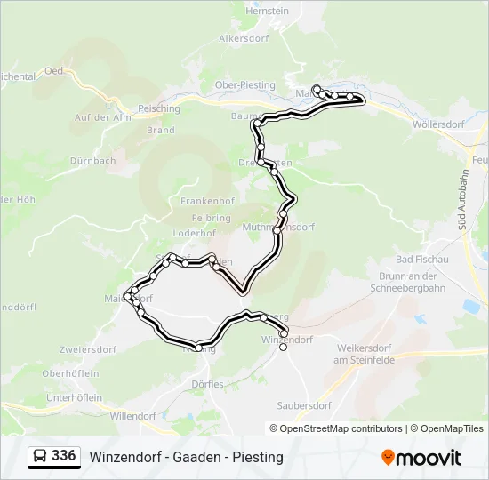 336 Bus Line Map