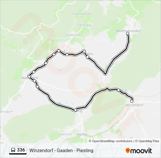 336 Bus Line Map