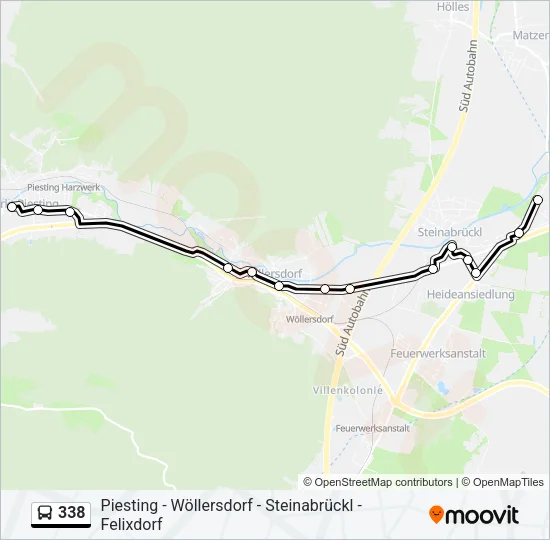 338 Bus Line Map