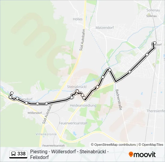 338 Bus Line Map