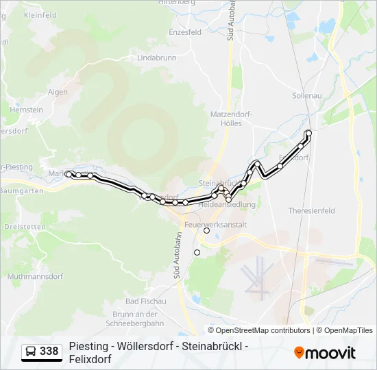 338 Bus Line Map