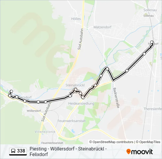 338 Bus Line Map