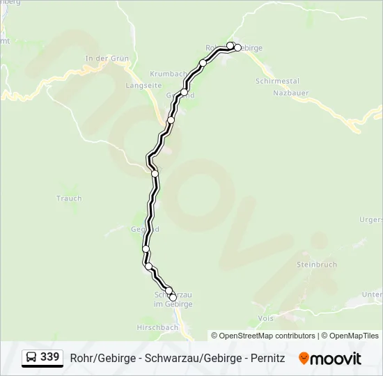 339 Bus Line Map