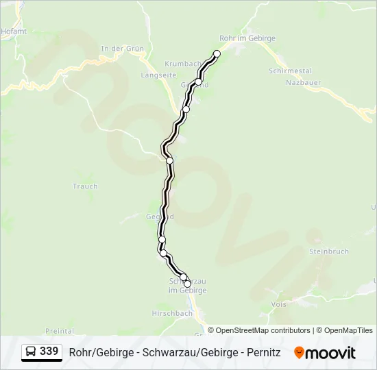 339 Bus Line Map