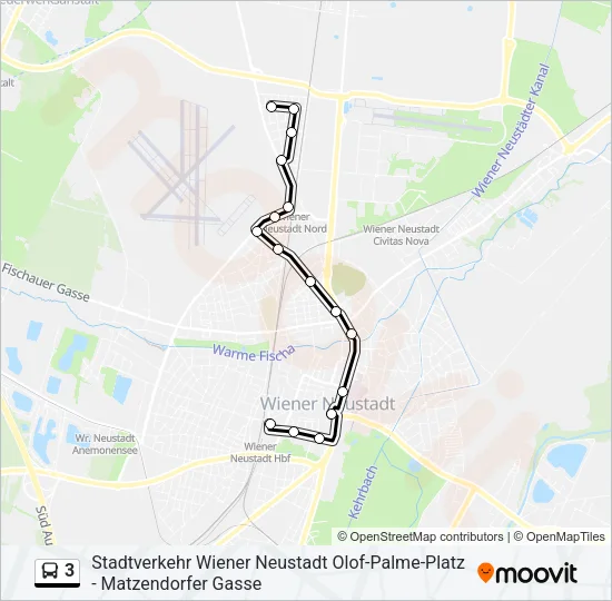 3 Bus Line Map